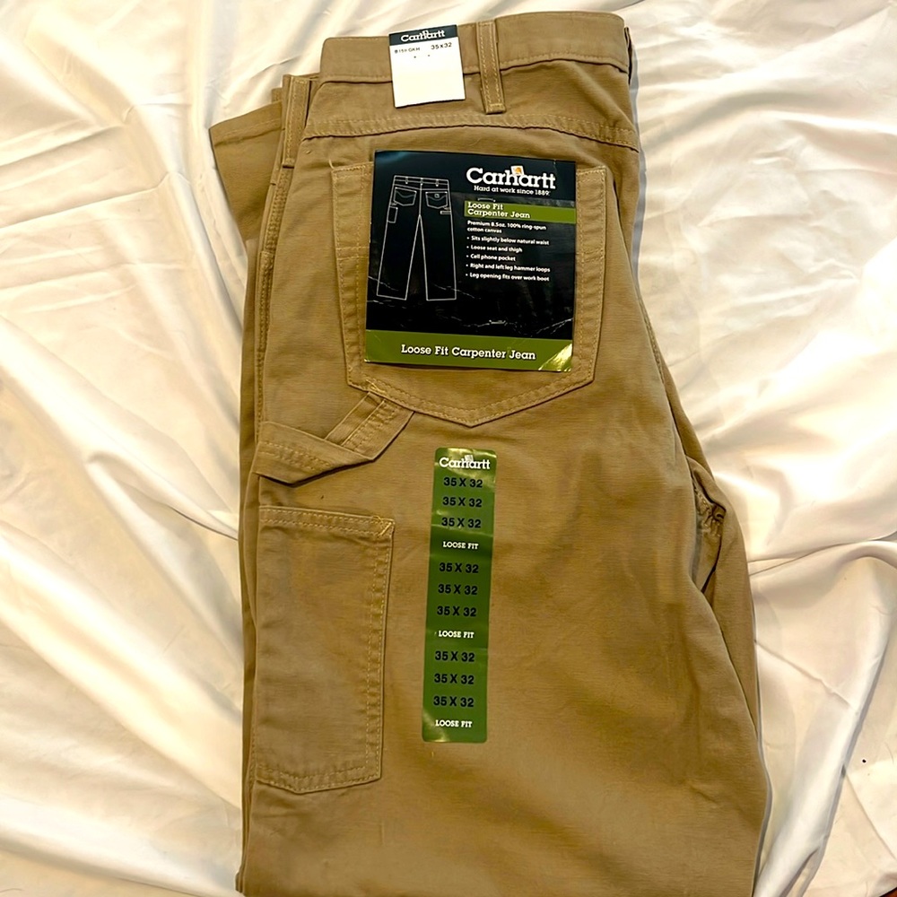 Khaki Carhartt Carpenter Jean.